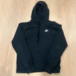 Nike Black Pullover Hoodie with White Swoosh
